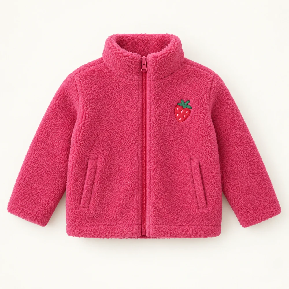Berry Buddy Jacket in Berry pink, front view