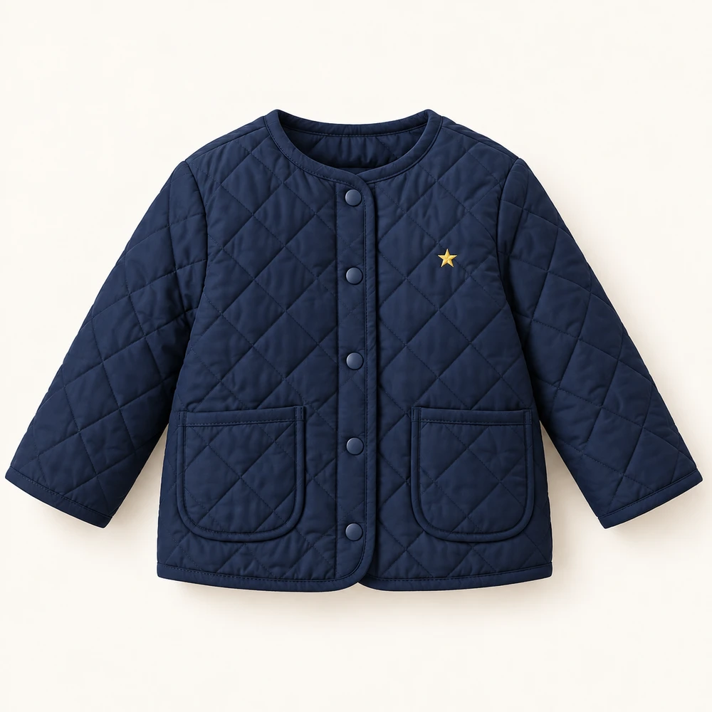 Starry Stroll Jacket in Navy, front view